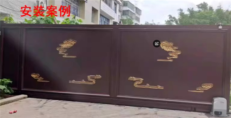 别墅平移大门双机同步工程